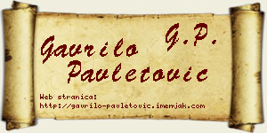 Gavrilo Pavletović vizit kartica